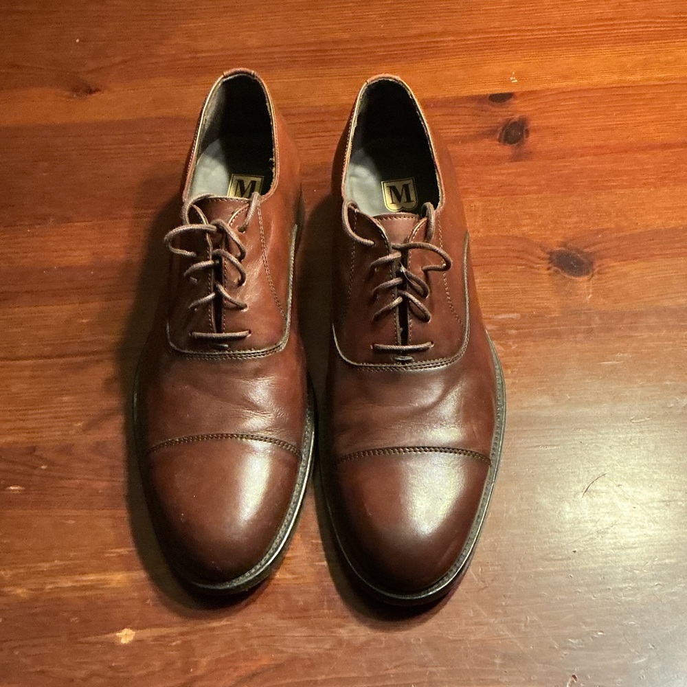 Bruno Magli Rich Brown Leather Oxfords